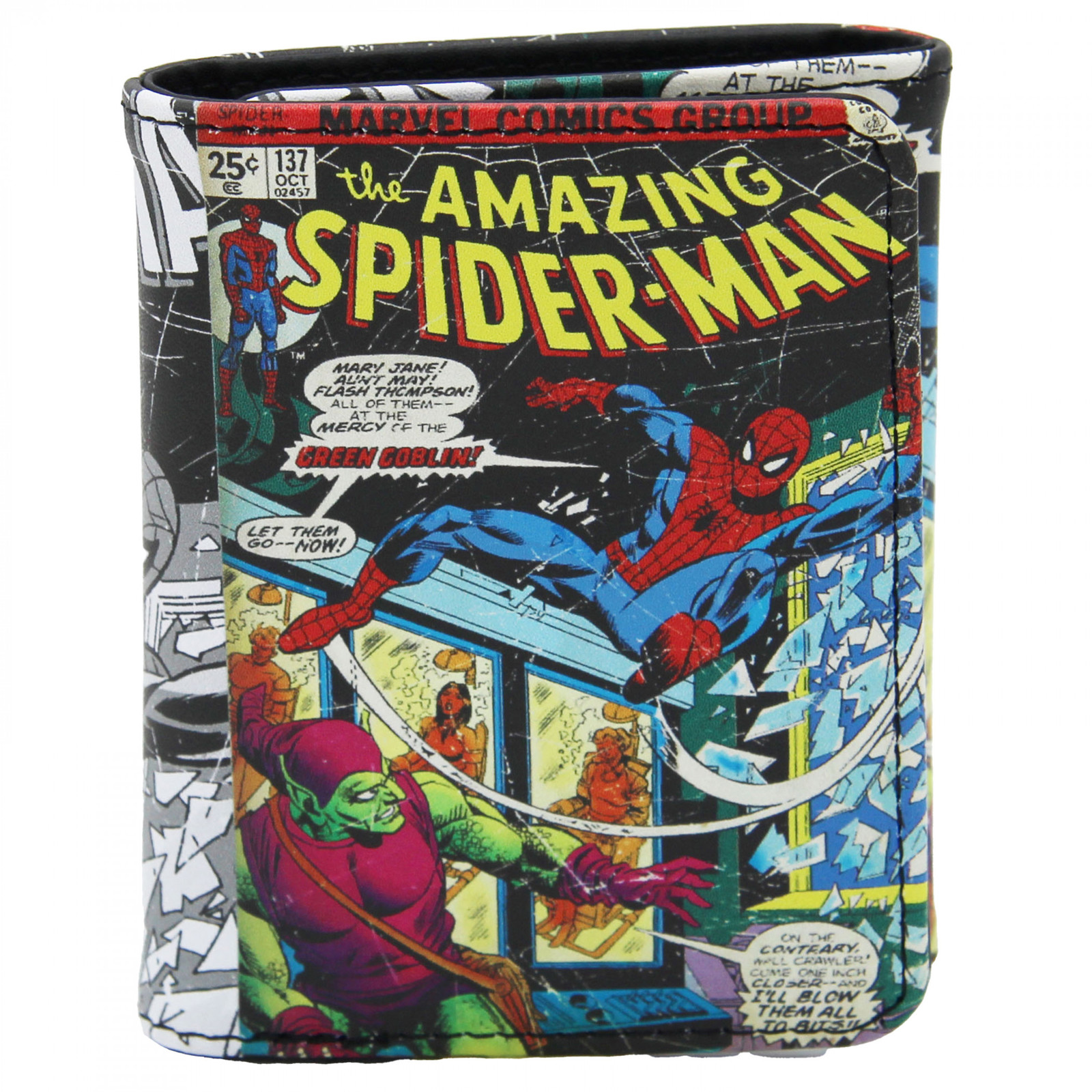 RGA Leatherworks Spider-Man Swinging Comics Chain Wallet