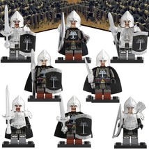 8pcs Lord of the Rings Minifigures Gondor Soldiers Spear Bowman Swords Infantry - $18.99