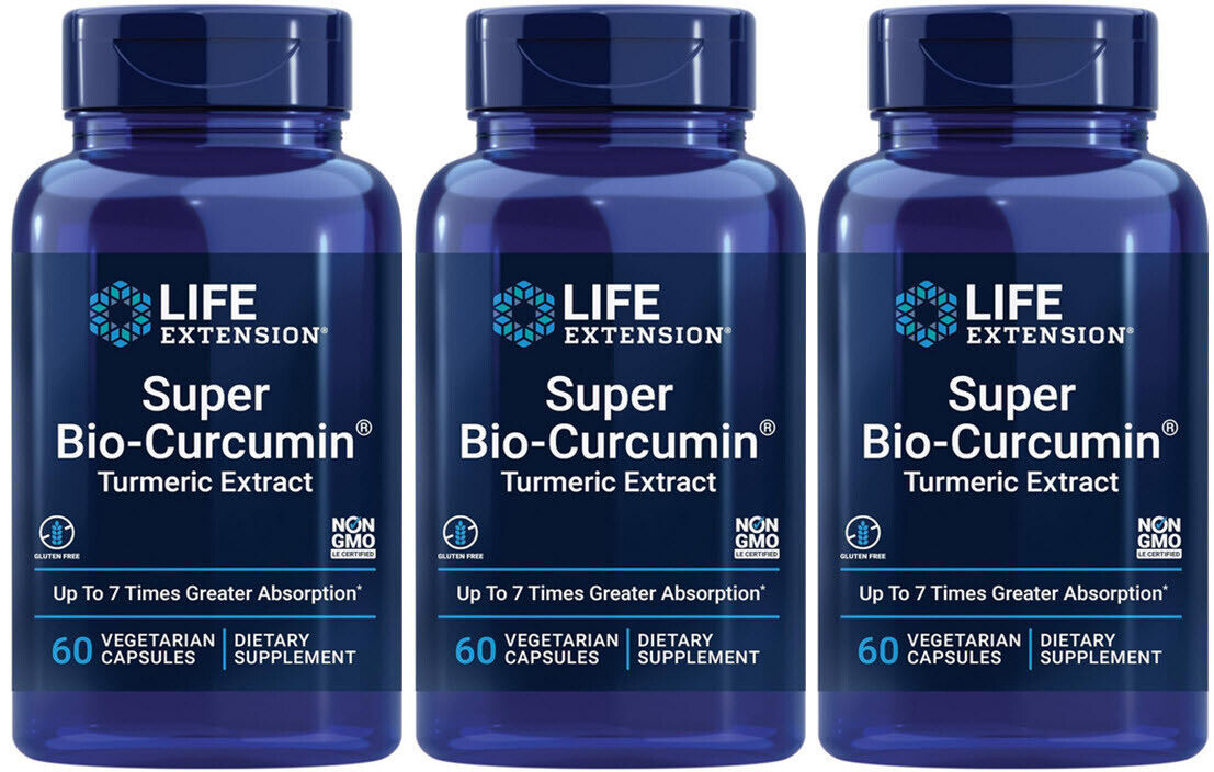 SUPER BIO- CURCUMIN TURMERIC EXTRACT JOINT HEALTH 400mg 180 Caps LIFE EXTENSION - $85.49