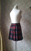 Dark Green PLAID SKIRT Plus Size Plaid Mini Skirt Outfit Women Girl Plaid Skirt image 5