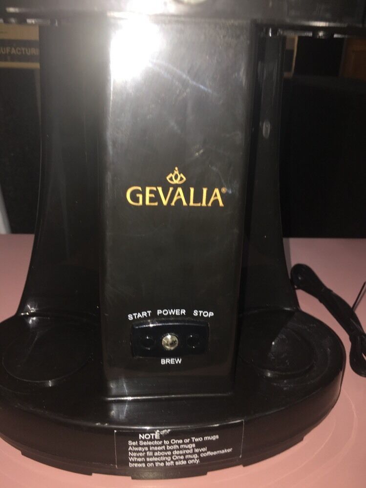 Gevalia Coffee Maker for 2 With Stainless Steel Mugs Model WS-02A