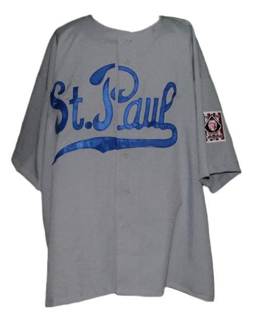 any name number st paul saints retro button-down baseball jersey grey any size