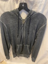 Men's Guys Quiksilver Lightweight Zipup Hoodie Fleece Faded Black  New $60 - $39.99