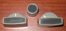 3 Sears Kenmore 158.330 Chrome & Black Knobs (Dials) w/Set Screws - $8.00