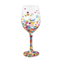 Lolita Wine Glass Hearts a Million 15 oz 9" High Gift Boxed Collectible #4057888