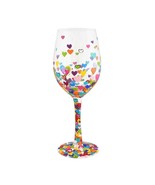 Lolita Wine Glass Hearts a Million 15 oz 9&quot; High Gift Boxed Collectible ... - $38.61