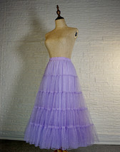 Princess Long Tulle Skirt Outfit Tiered Sparkle Tulle Skirt High Waist Plus Size image 4