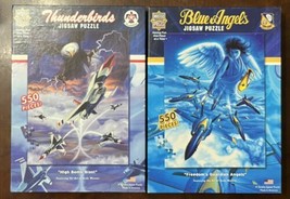 2x USAF 550 Piece Puzzles Thunderbirds + Blue Angels (1pc Missng) Master... - $16.63