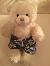 Build A Bear plush 15 in white blue swim board shorts trunks - $15.99