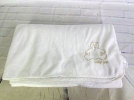 Baby Gap White Sherpa Brannan Bear Logo Multi Purpose Blanket Security Lovey - $24.74