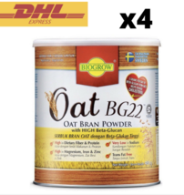 4X Biogrow BG22 Oat Bran Beta Glucan Powder 480g, Lowers Cholesterol Nat... - $129.88