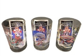 walt disney 25th anniversary Set Of 3 Glasses Mickey, Donald And Goofy - $31.62