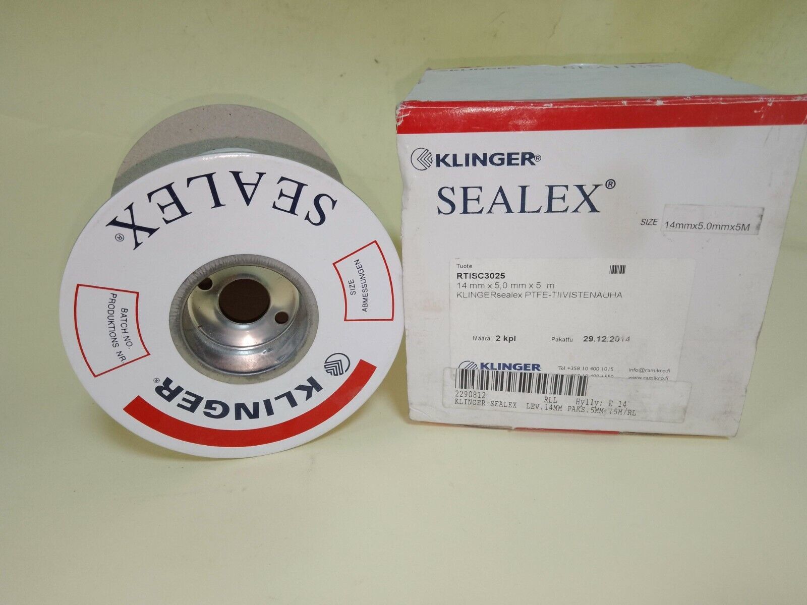 Klinger Sealex RTISC3025 Flange Joint Sealant Size 14mm x 5.0mm x 5 m 2290812 Caulks & Sealants