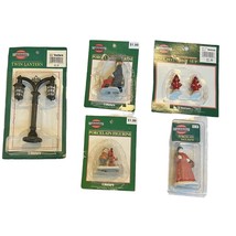 Lot of 6 Collection Christmas Village Figures and Accessories Lamp Post - $10.88