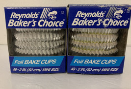 Lot Of 2-1994 Vtg Reynolds Baker’s Choice Mini Size Foil Midget Bake Cup... - $33.44