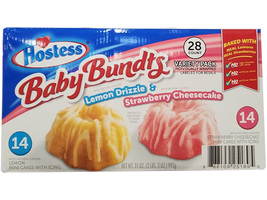 Hostess Baby Bundts Variety 28 ct/32 oz (Lemon Drizzle &amp; Strawberry Chee... - $23.11
