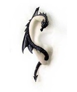 SteamPunk Victorian Alchemy Gothic Dragon&#39;s Lure Right Ear Black Earring... - $27.08