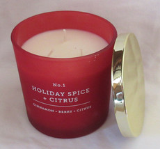Kirkland's 13 Oz Large Jar 3-Wick Candle 28-32 Hrs No. 1 Holiday Spice + Citrus - $27.08