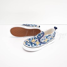 No Box Vans Toddler Slip-On V Shoes Canvas Floral Navy Yellow WhiteMulti Size 9K - $38.95