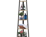 5-Tier Corner Ladder Wood Shelf, Display Rack Multipurpose Bookshelf And... - $101.99