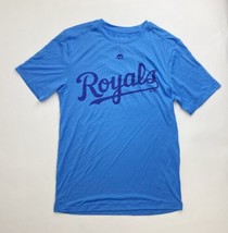 Majestic MLB Kansas City Royals Evolution SS Tee Men's Small Blue 2FSA - $8.40