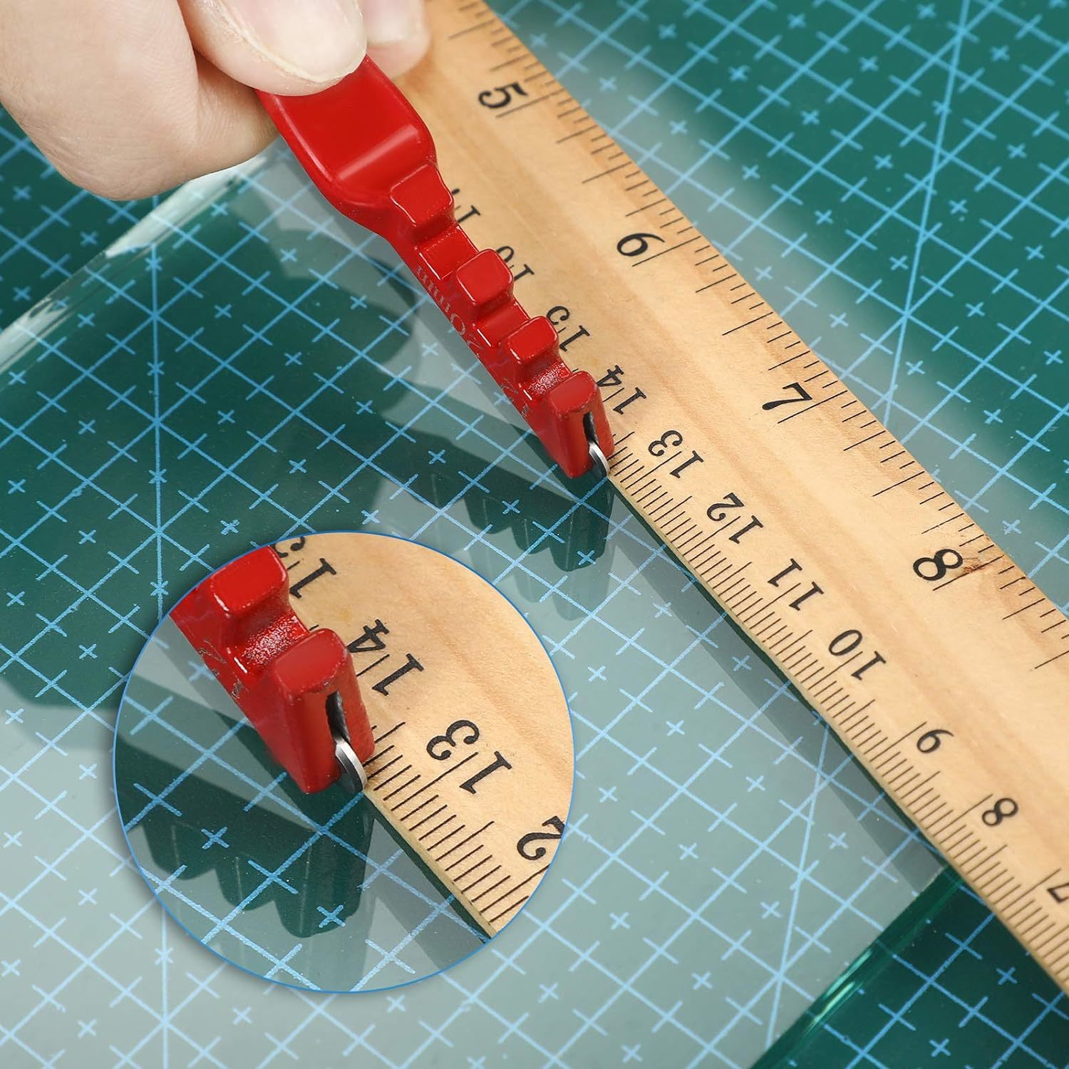 9 Pcs Glass Cutting Tool Set Kit Includes Adjustable Circular