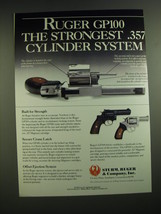 1989 Ruger GP100 Revolver Ad - Ruger GP100 the strongest .357 cylinder system - $14.99