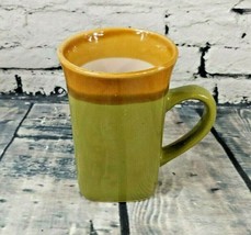 Royal Norfolk Stoneware Two-Tone Coffee Mug Cup Green Brown 14 oz. - $14.49