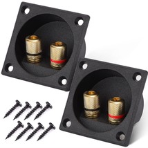 2Pcs 2.2&quot; Square 2-Way Speaker Box Terminal Cup With Banana Plugs, Screw... - $23.99