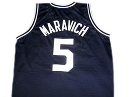Pete Maravich Daniel High School Men Custom Basketball Jersey Navy Blue Any Size image 5