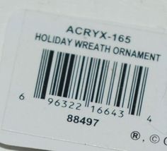 Ganz Crystal Expressions ACRYX165 Holiday Wreath Ornament Red Green Set of 6 image 6