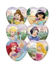 Disney FairyTale Princess Party Desserts Plates Heart Shaped 8 Per Package NEW - $7.95