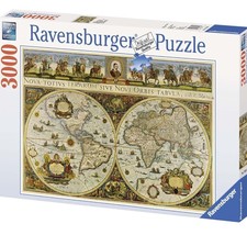 RAVENSBURGER 3000 PIECE PREMIUM PUZZLE 170548 Antique World Map 1665 NEW - $84.14