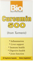 Bio Nutrition Curcummin 500 Vegi-Caps, 50 Count - $17.72