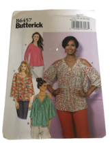 Butterick Sewing Pattern B6457 Top Shirt Easy Back Neck Button 14 16 18 ... - $12.99