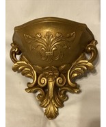 Gold Color Wall Hanging Pocket Planter Sconce 1978 Homco #6050 Hollywood... - $9.75