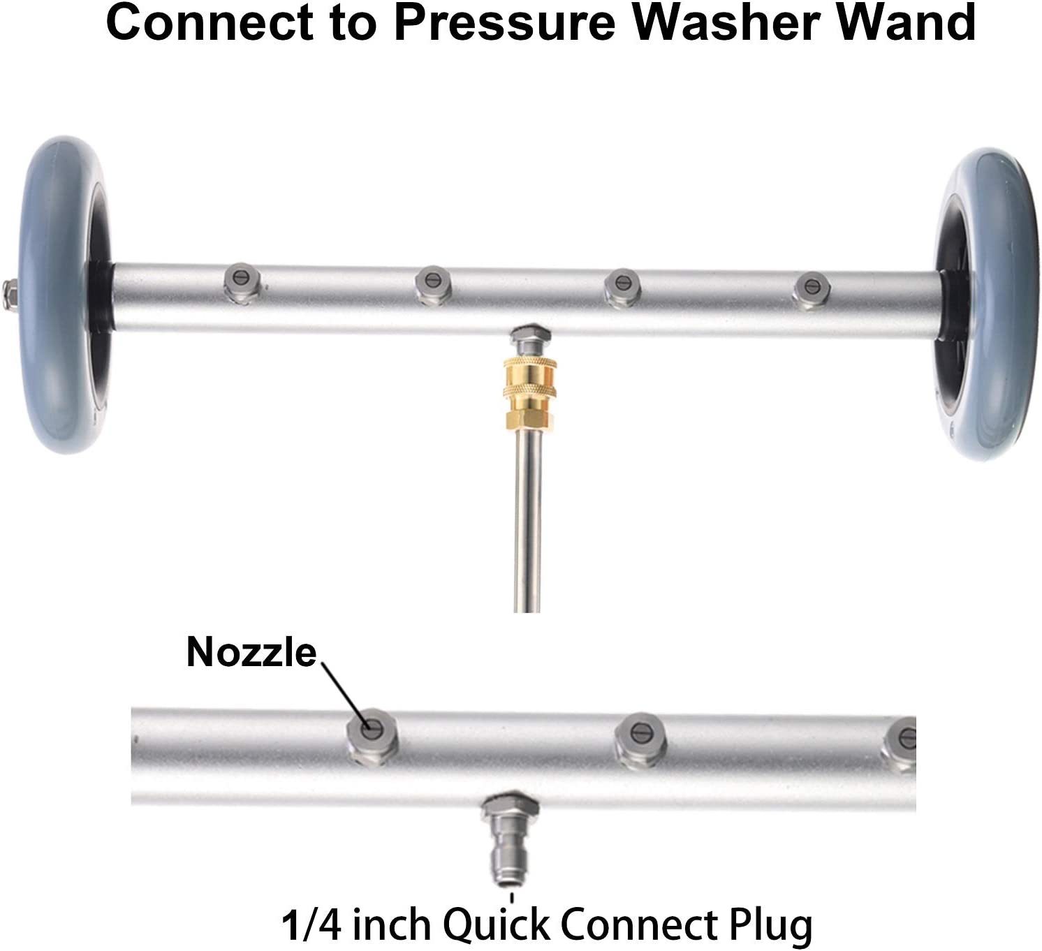 TUHUT 1/4 Rotary Wash Brush for Pressure Washers Pressure Washer Brush