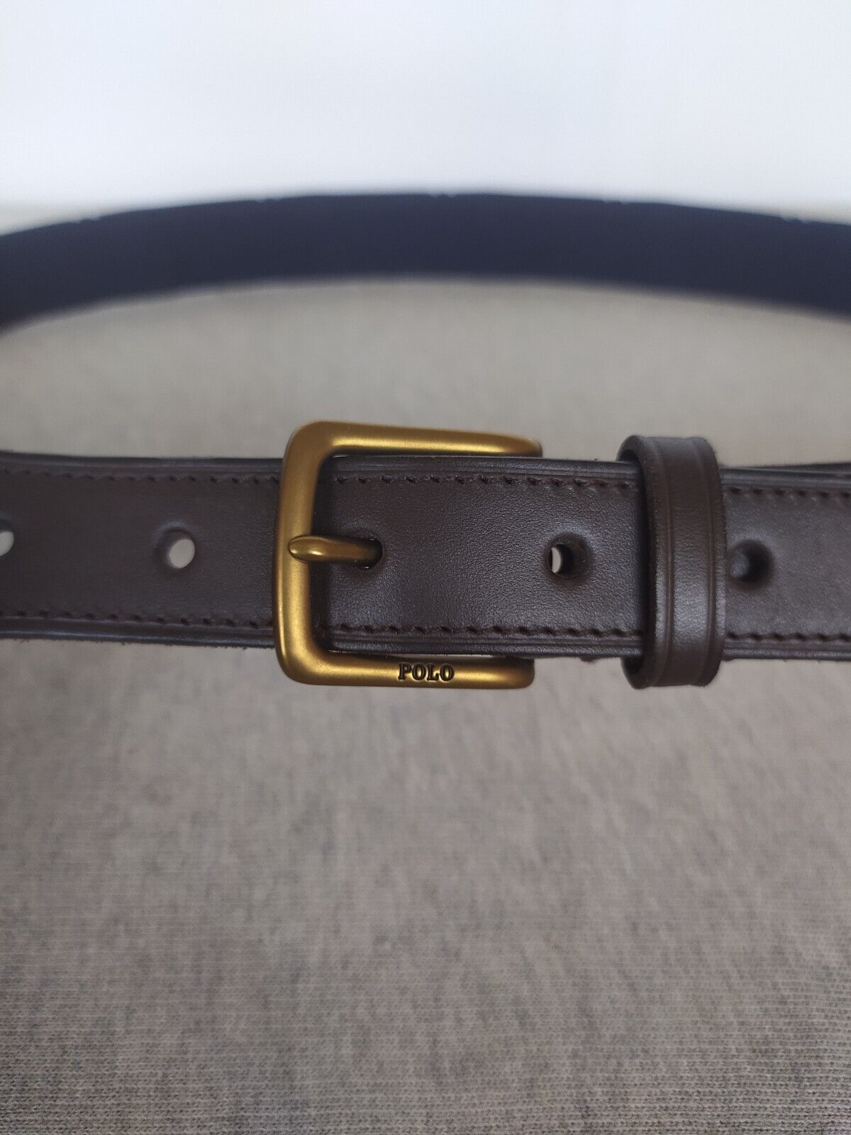 Polo Ralph Lauren Leather-Trim Polo Bear Belt $95 FREE WORLDWIDE SHIPPING