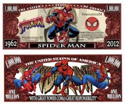 ✅ Pack of 5 Spider-Man Marvel Comics 1 Million Dollar Bills Collectible ... - $6.58