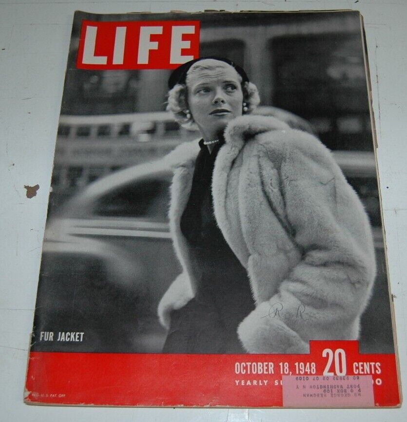 Vintage October 18 1948 Life Magazine Fur Jacket Sexy Girl Cover Coca ...