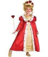 Royal Red Hearts Princess Complete Costume ~ Gown, Wand, Tiara, Rubies 8... - $26.99