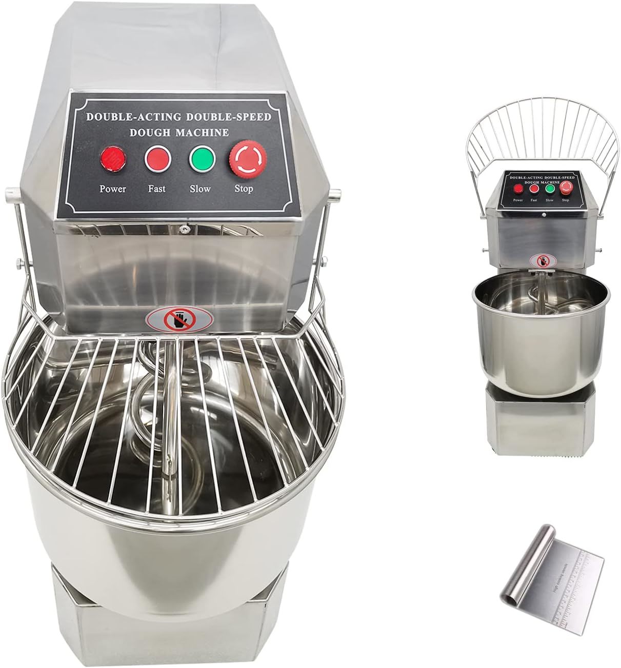 30QT Spiral Dough Stand Mixer Double Action Double Speed Flour Mixer