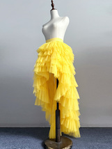 Yellow High Low Layered Tulle Skirt Outfit Hi-lo Layered Holiday Tulle Skirts
