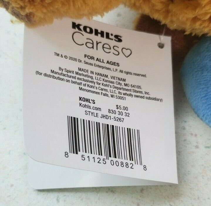 Kohls Cares Dr Seuss Thidwick The Big Hearted Moose Plush 15 Stuffed