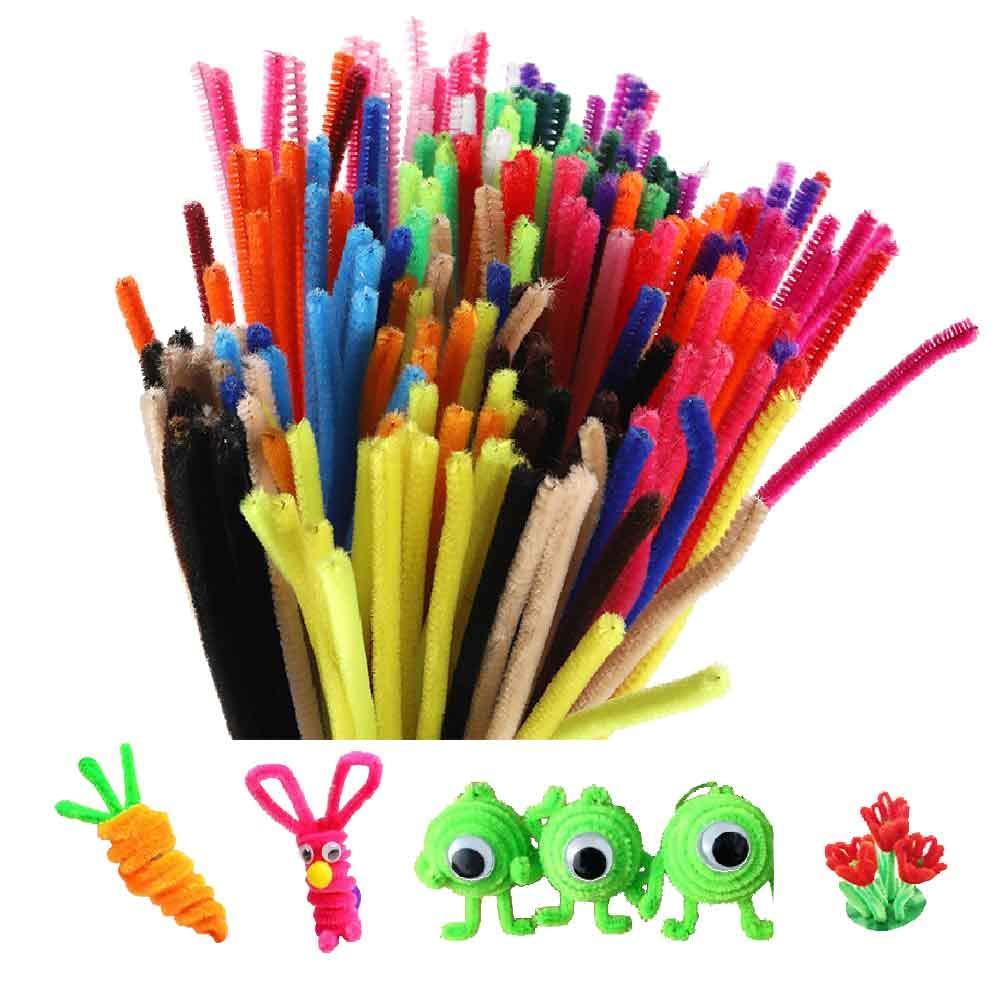 Acerich 600 Pcs Assorted Colors Pipe Cleaners DIY Art Craft Decorations Chenille Stems (6 mm x 12 inch)