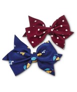 Bond &amp; Co Dot and Floral Dog Bows, 2 PK, One Size Fits All, Burgundy - $14.84