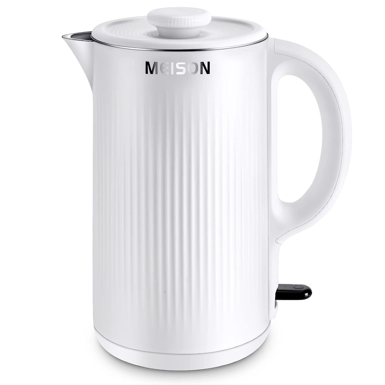 MEISON SYK-003 Electric Kettles Stainless Steel Interior, Double Wall Hot  Water Boiler Heater, Cool Touch Electric Teapot Heater Kettle, Auto