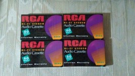 4 RCA Blank Audio Cassette Tapes Hi-Fi Stereo 60 Minutes Normal Bias RC60 - $14.84