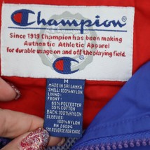 Champion Jacket Mens M Blue Cycling Full Zip High Neck Windbreaker USA - $29.68