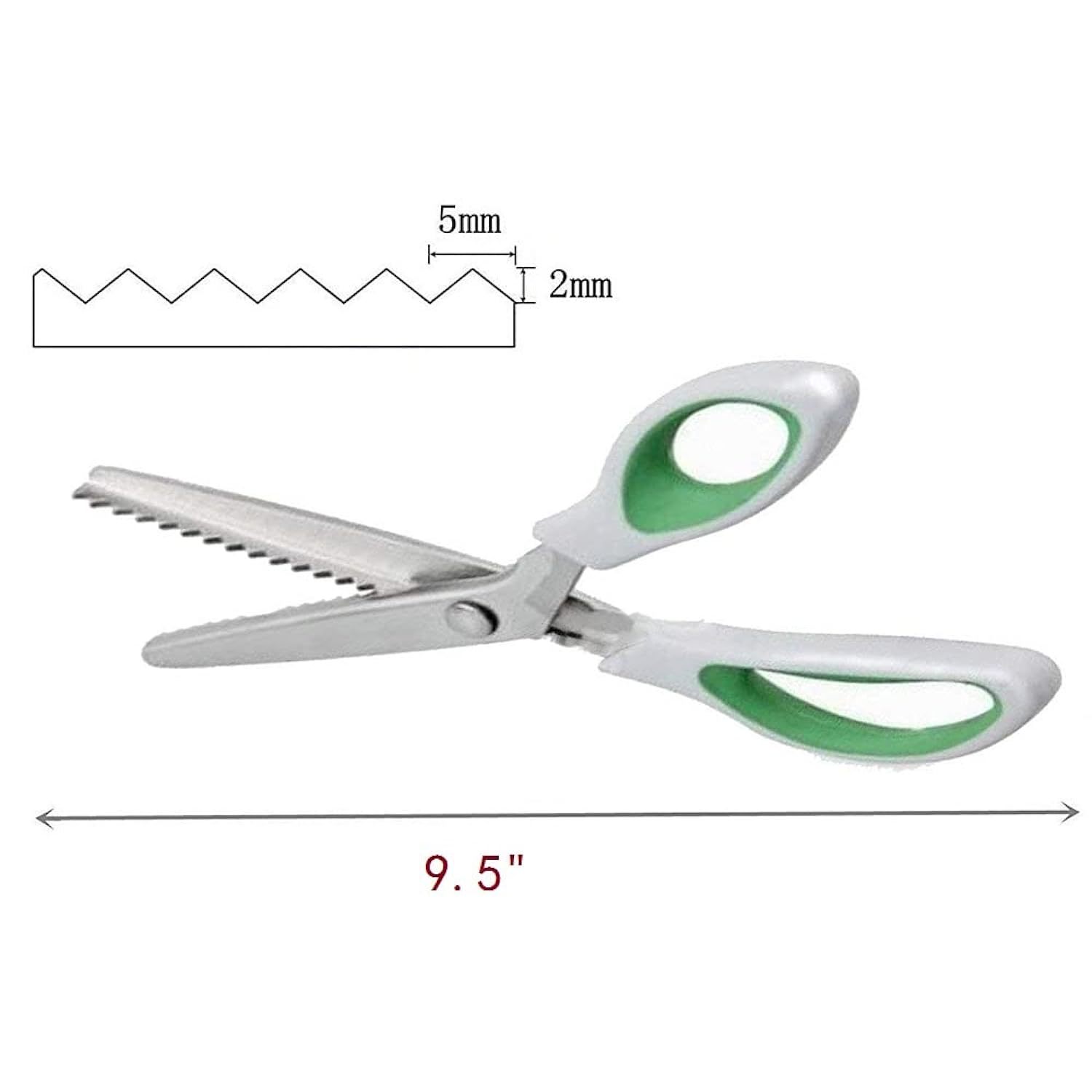 Pinking Shears Scissors for Fabric Paper Cutting, 9 Stainless